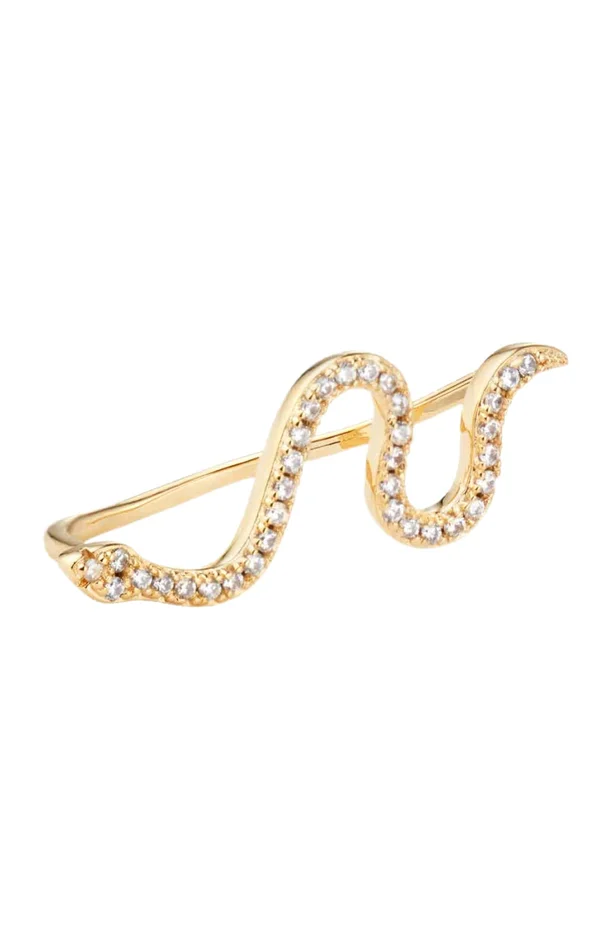 Boucle d’oreille – Baby snake – Laiton doré or 1 micron