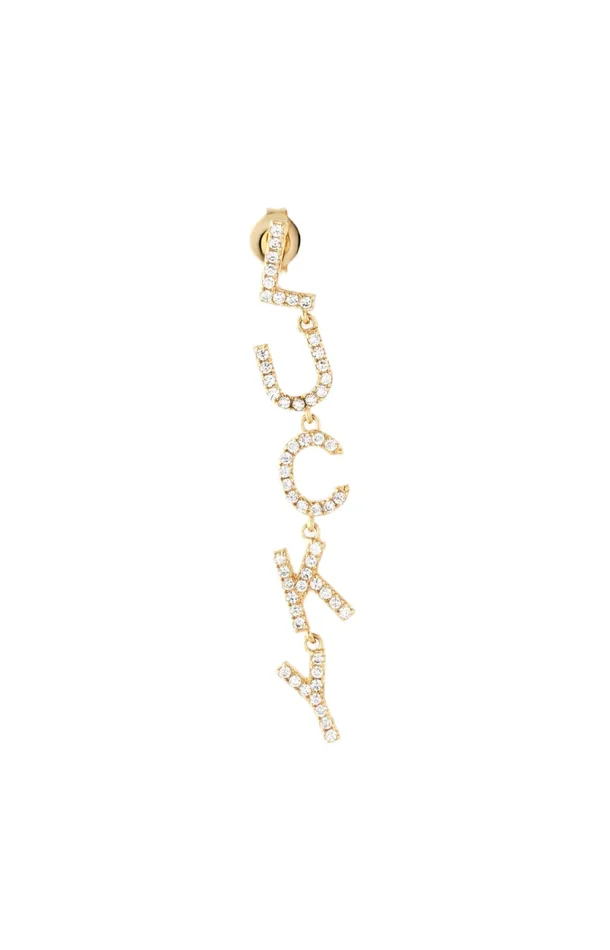 Boucle d’oreille – Lucky – Laiton doré or 1 micron