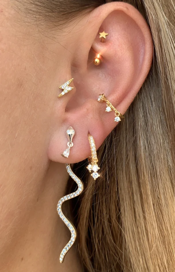 Boucle d’oreille – Petite – Laiton plaqué argent 10 microns