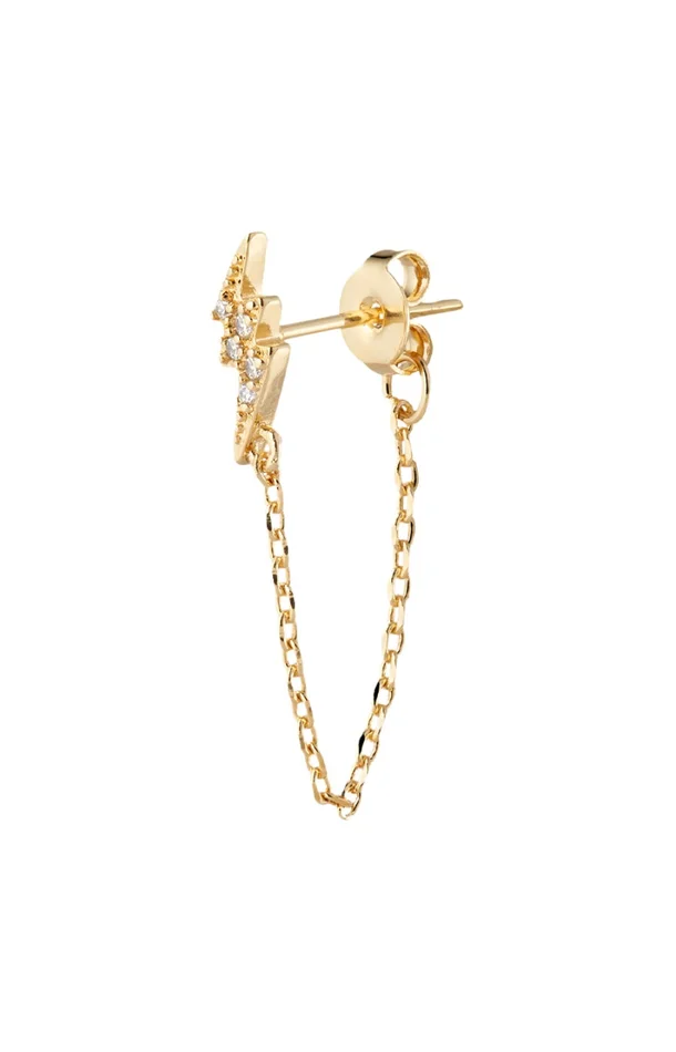 Boucle d’oreille – Stormy Earing – Laiton doré or 1 micron