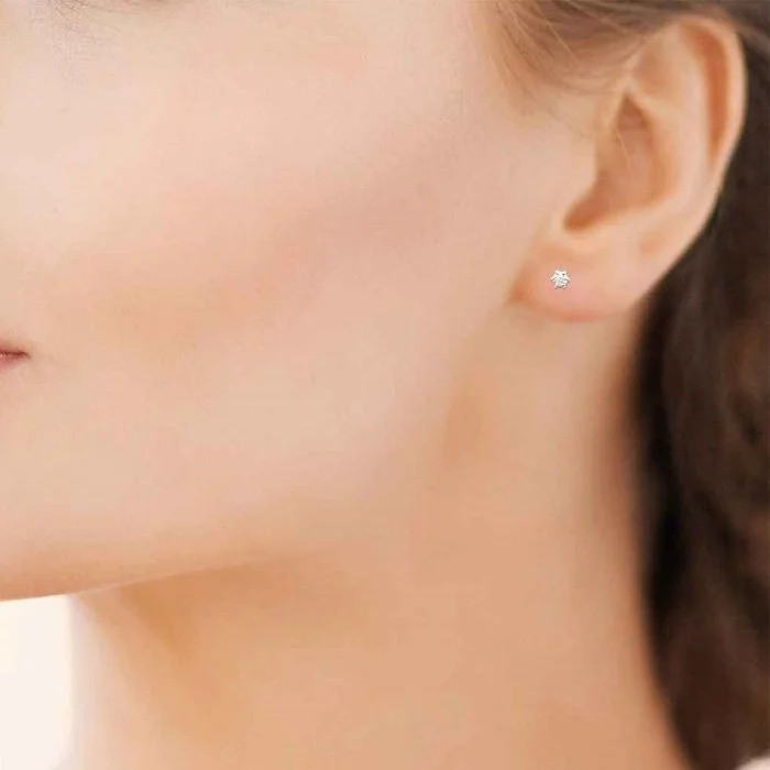 Boucles d’oreilles – Argent 925/1000 rhodié & oxyde de zirconium