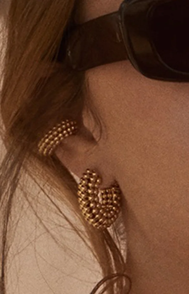 Boucles d’oreilles – Mimosa – Laiton doré or 1 micron
