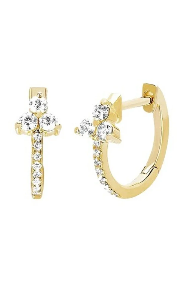 Boucles d’oreilles créoles Amandine – Laiton doré à l’or fin 18k