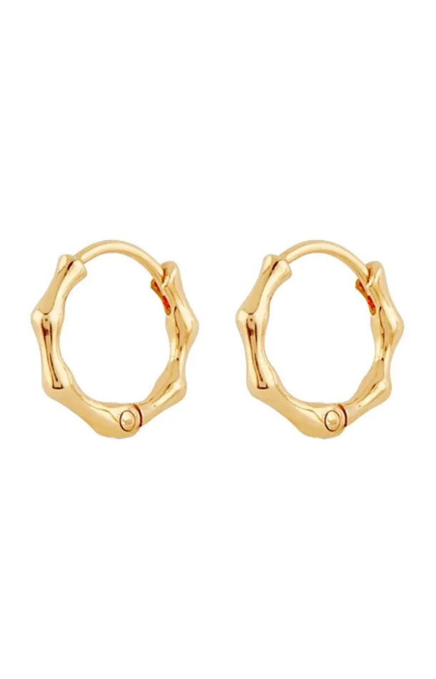 Boucles d’oreilles créoles Joya – Laiton doré à l’or fin 18k