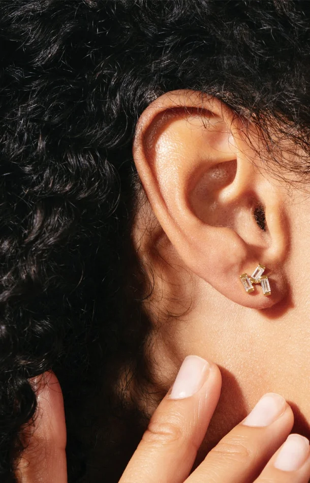 Boucles d’oreilles Mia – Laiton doré à l’or fin 18k