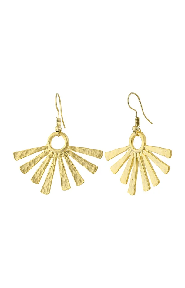 Boucles d’oreilles pendantes – Laiton plaqué or