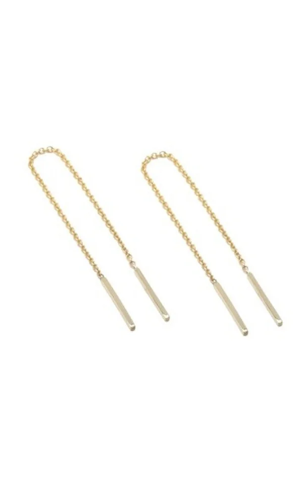 Boucles d’oreilles pendantes Dora – Laiton doré à l’or fin 18k