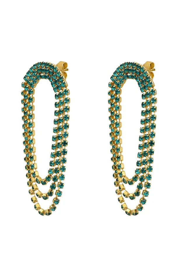 Boucles d’oreilles Sparkling – Métal doré & cristaux