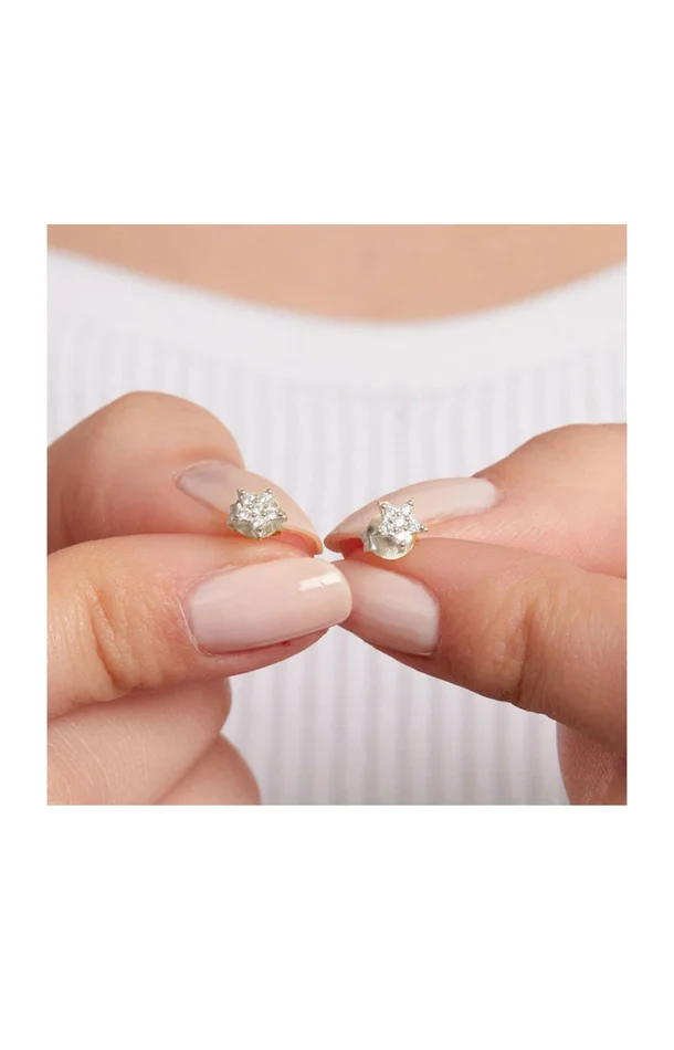 Boucles d’oreilles étoile – Argent 925 & zircon