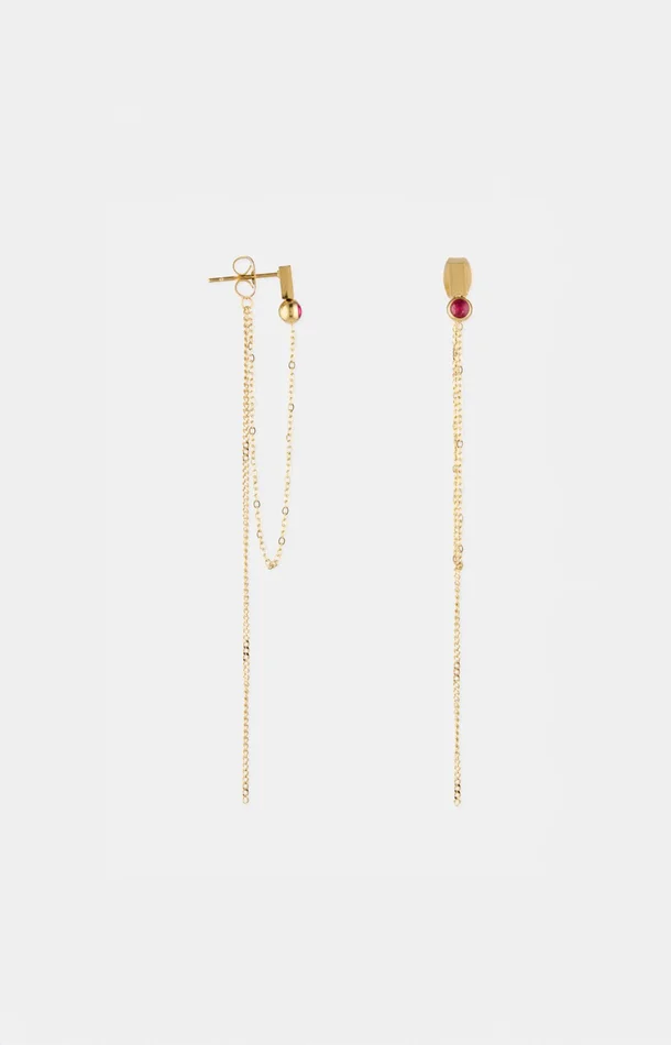 Boucles d’oreilles fines – Acier inoxydable – Doré