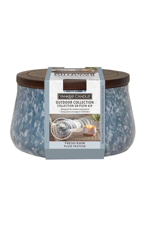 Bougie d’extérieur – Pluie fraîche – Modèle medium – 283 g