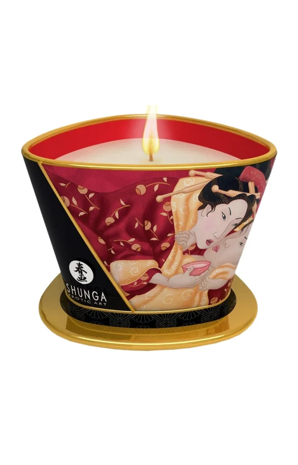 Bougie de massage – Vin pétillant fraise – 170 ml