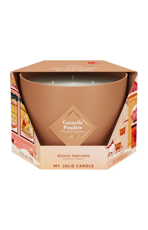 Bougie parfumée 3 mèches – Cannelle poudrée – 350 g