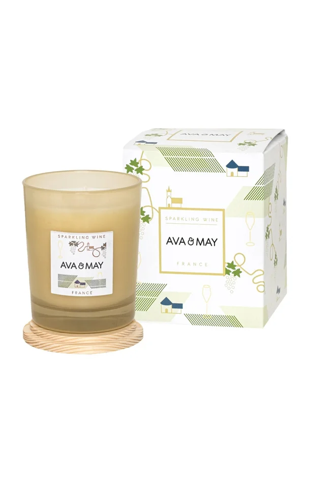 Bougie parfumée – Sparkling Wine – Champagne & framboise – 180 g