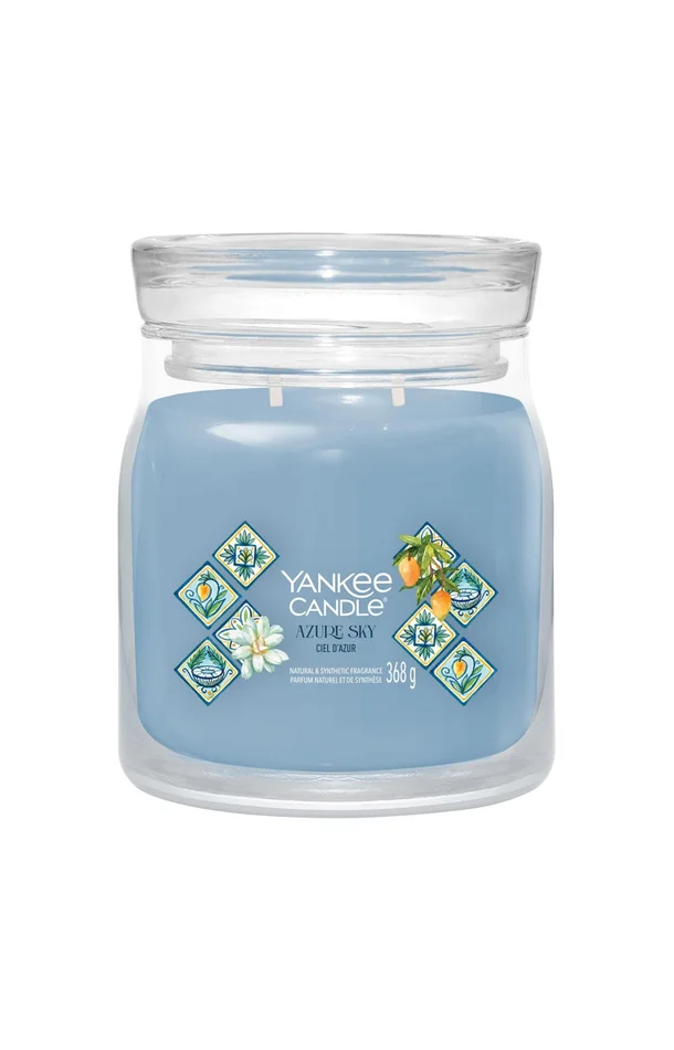Bougie signature jarre – Ciel d’azur – Modèle medium – 368 g