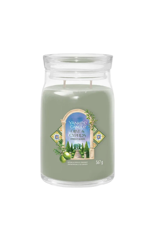 Bougie signature jarre – Cyprès & oliviers – Grand modèle – 567 g