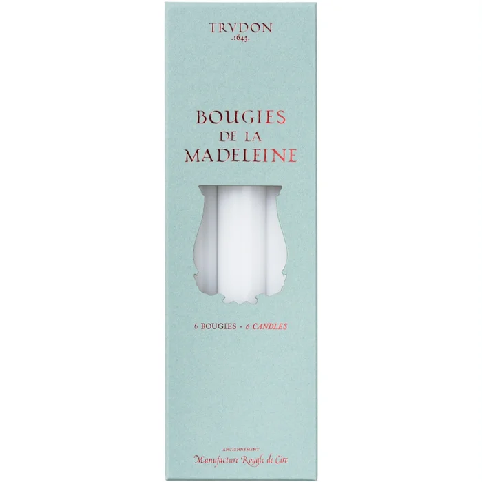 Bougies de la Madeleine – Chandelles x6 – Blanche