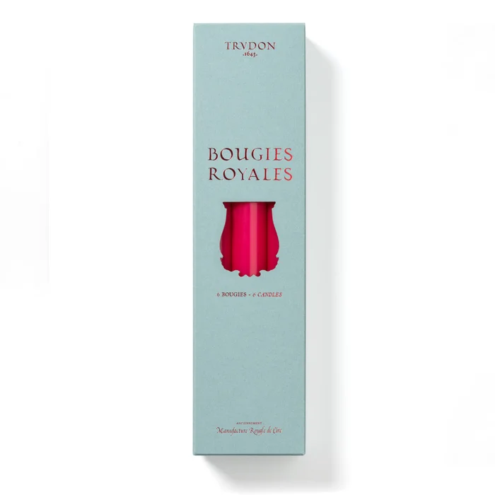 Bougies Royales – Chandelles Fuschia x6