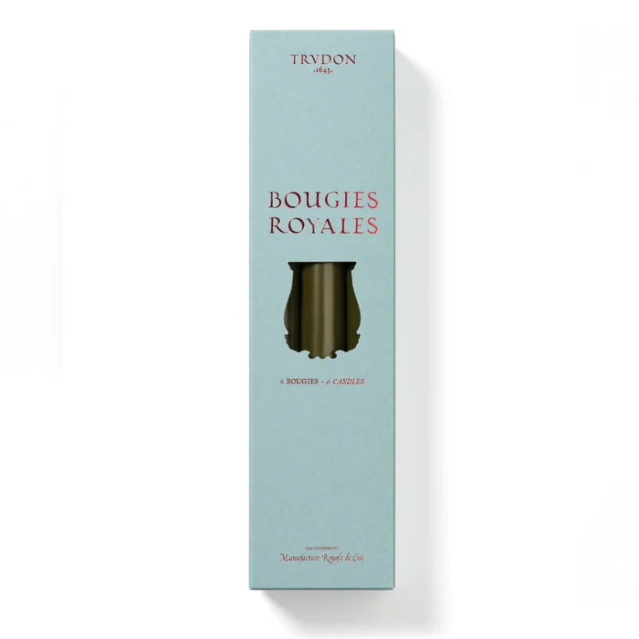 Bougies Royales – Chandelles Kaki x6