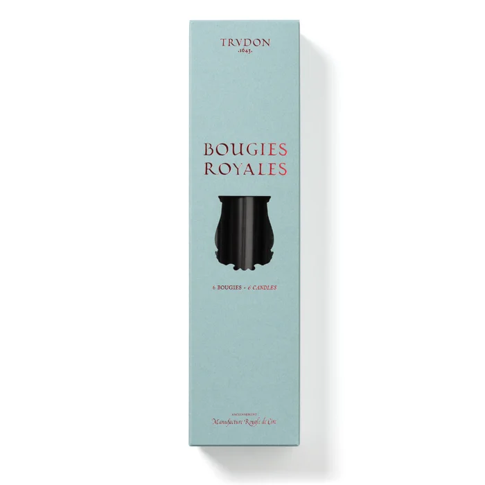 Bougies Royales – Chandelles Noir x6