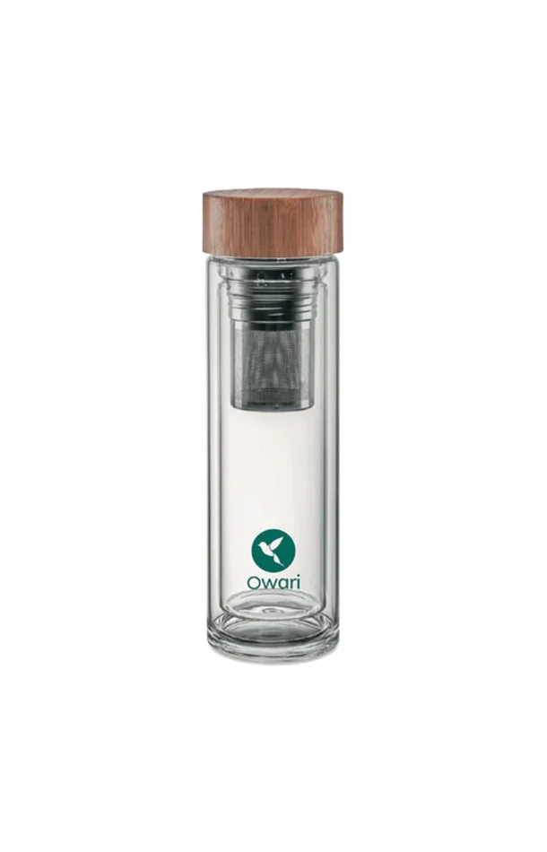 Bouteille infuseur double paroi – Verre – 420 ml