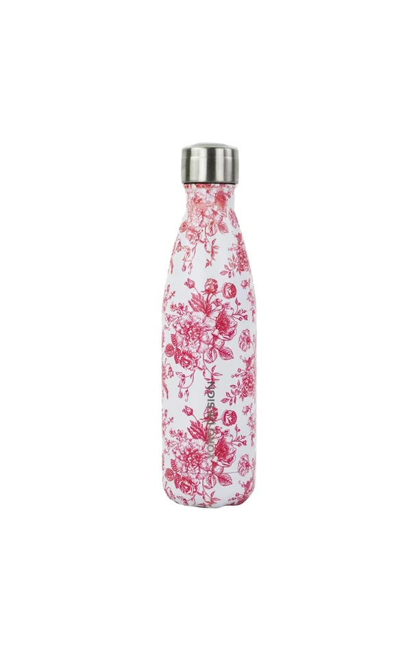 Bouteille isotherme – Toile de Jouy – Rouge – 500 ml