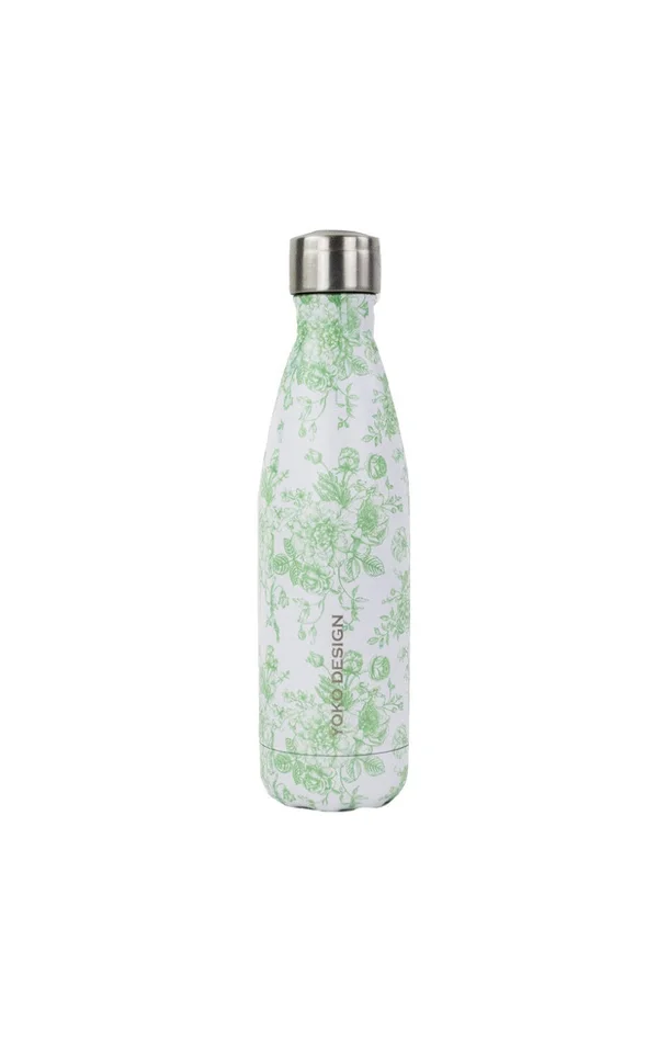 Bouteille isotherme – Toile de Jouy – Vert – 500 ml