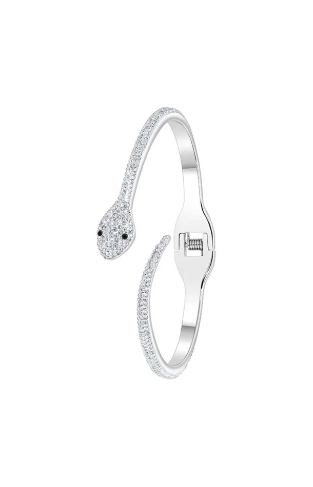 Bracelet – Acier inoxydable, cristaux & diamant – Argenté