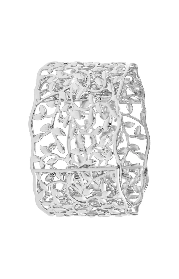 Bracelet – Alliage & cristaux – Argenté