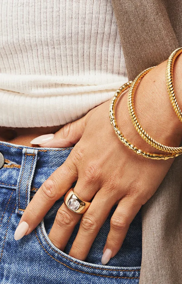 Bracelet – Jonc Kate – Taille S/M – Doré