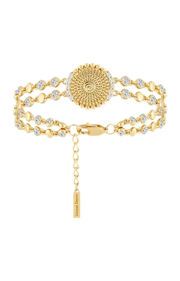 Bracelet – Soleil – Laiton doré or 1 micron