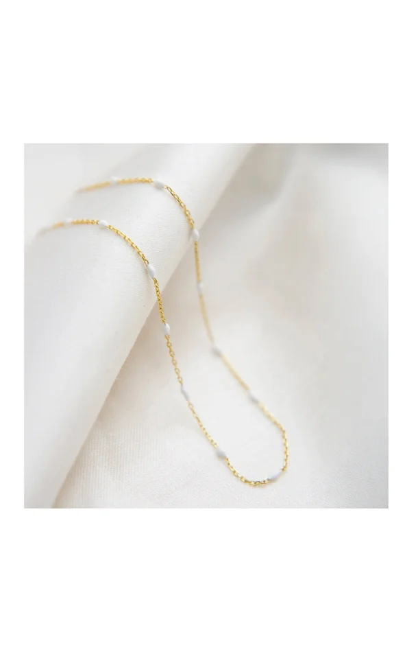 Bracelet de cheville émaillés – Argent 925 plaqué or