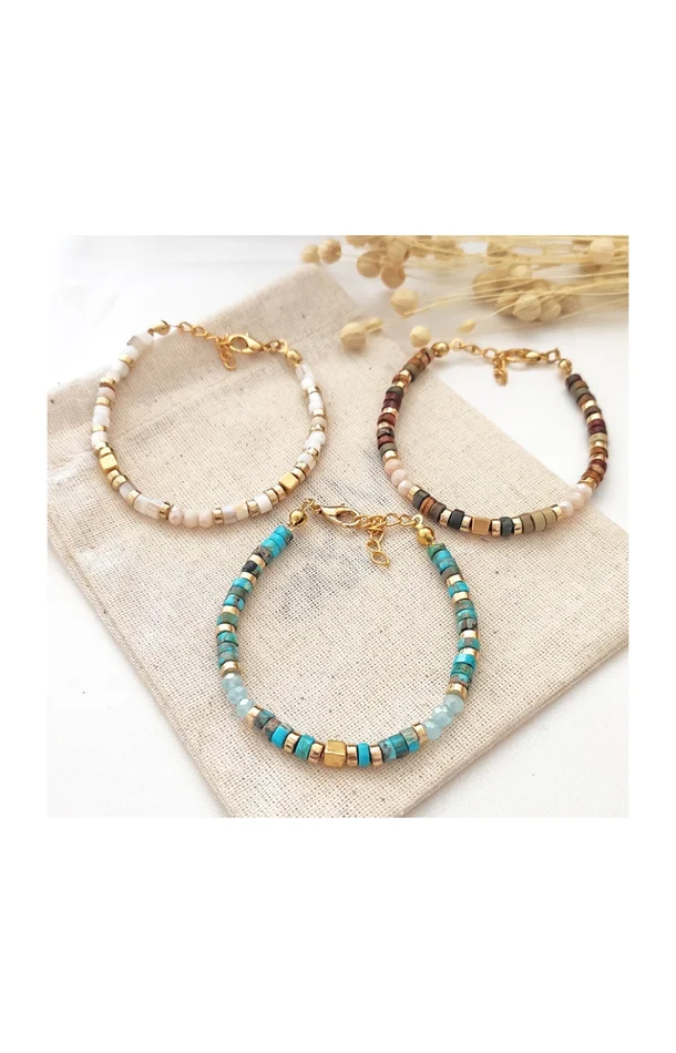 Bracelet de perles – Laiton plaqué or