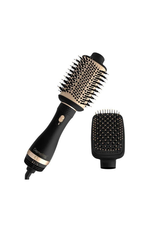 Brosse soufflante 2-en-1 – Volume & Style – Noir