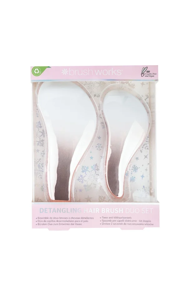 Brosses démêlantes – Blanc & doré – Cheveux