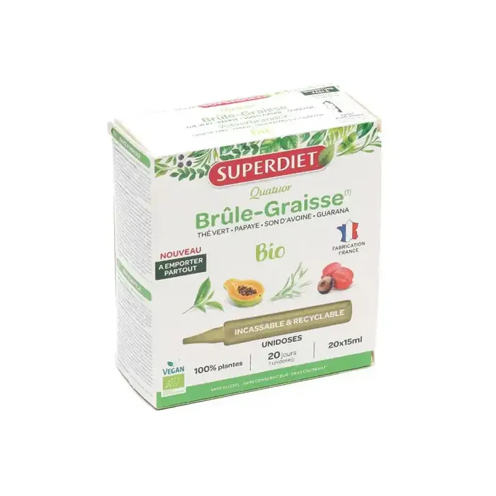 BRÛLE-GRAISSE QUATUOR BIO 20 UNIDOSES SUPERDIET