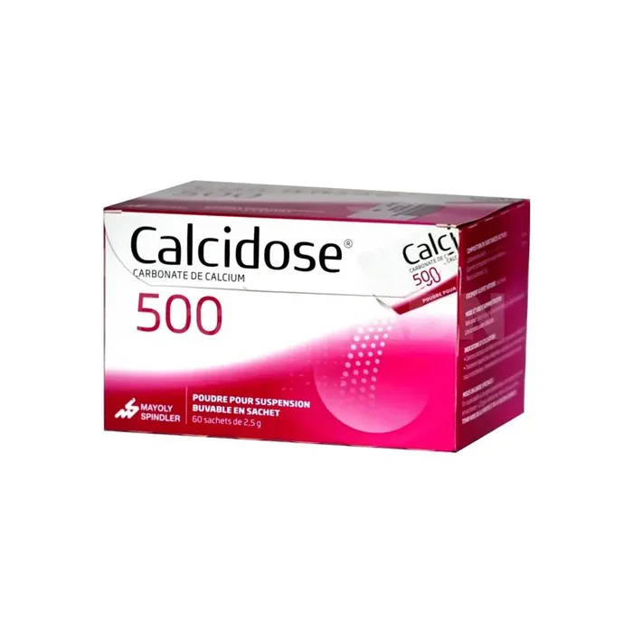 Calcidose 500 carbonate de calcium poudre 60 sachets