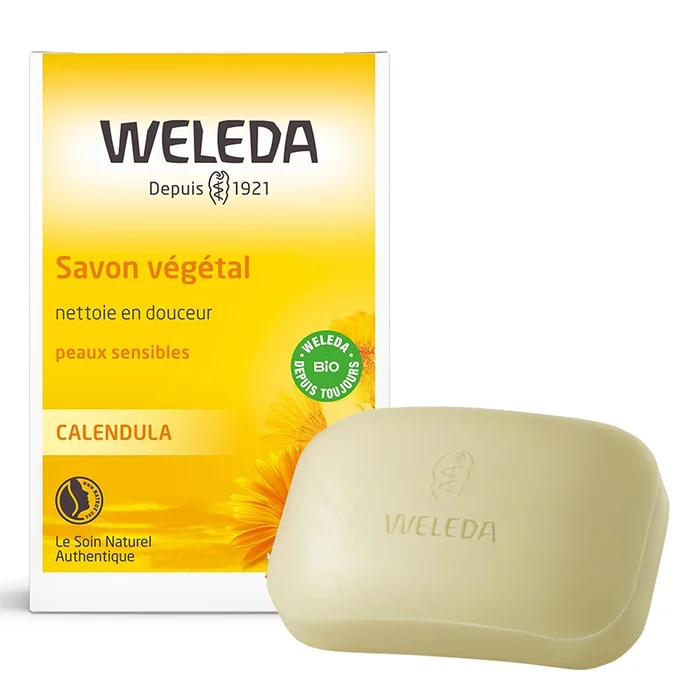 Calendula – Savon V&eacute;g&eacute;tal au Calendula – Peaux Sensibles – 100% Naturel – 100g