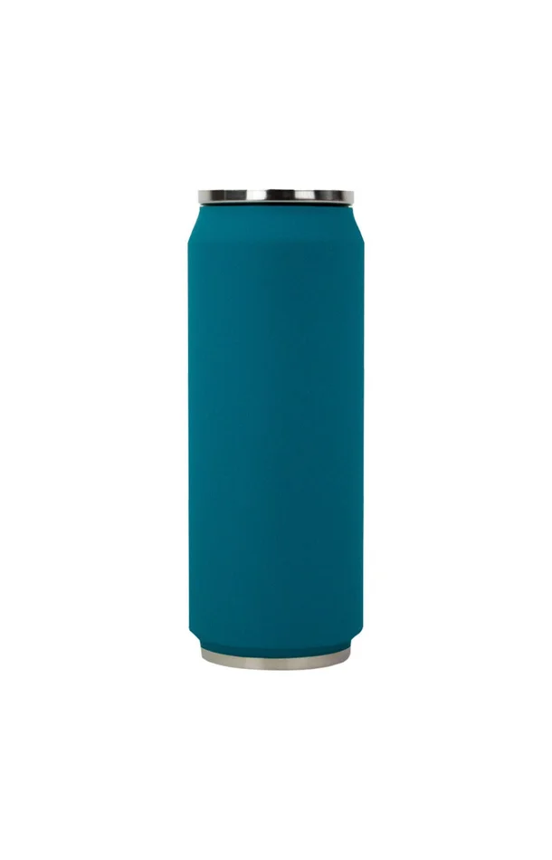 Canette isotherme – Soft touch – Bleu canard – 500 ml