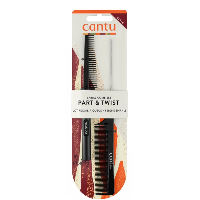 Cantu Spiral Style Part and Twist Peigne (pack de 2)