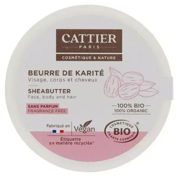 Cattier Beurre de Karité – 100% Bio – 20 g
