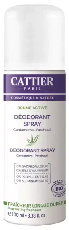 Cattier Brume Active – Cardamome – Patchouli – 100 ml