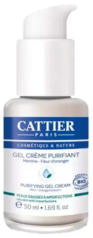 Cattier Gel Crème Purifiant – Peaux Grasses à Imperfections – 50 ml
