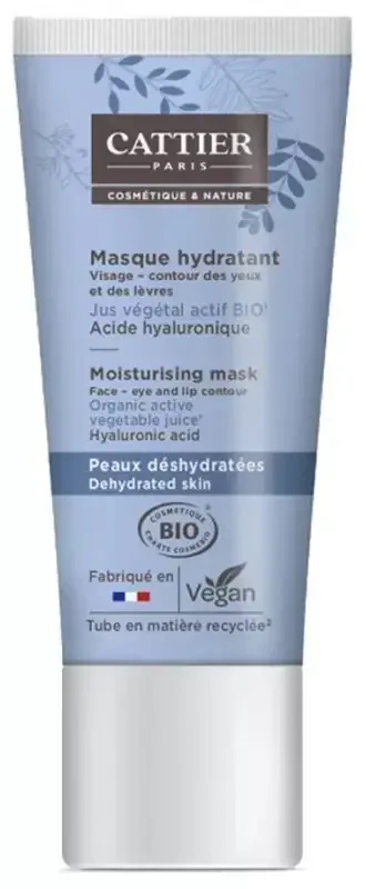 Cattier Masque Hydratant – Peaux Déshydratées – 50 ml