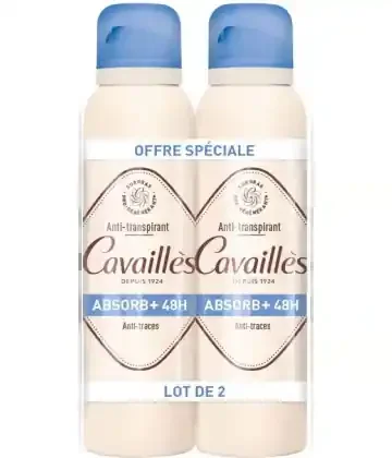 Cavaillés Déodorant 48h Absorb+ Spray x2
