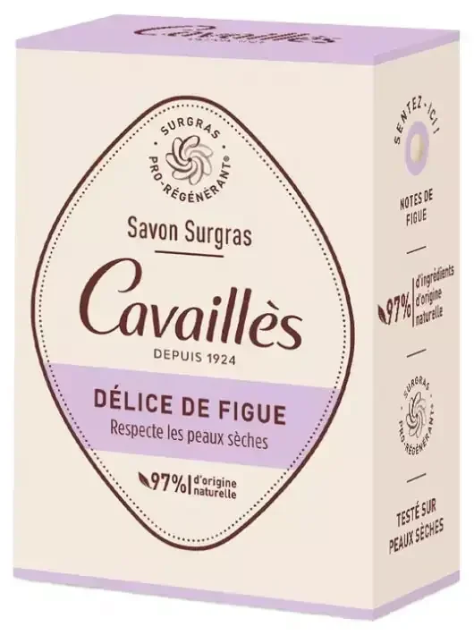 Cavaillès Savon Surgras Délice de Figue Peaux Sèches 100 g