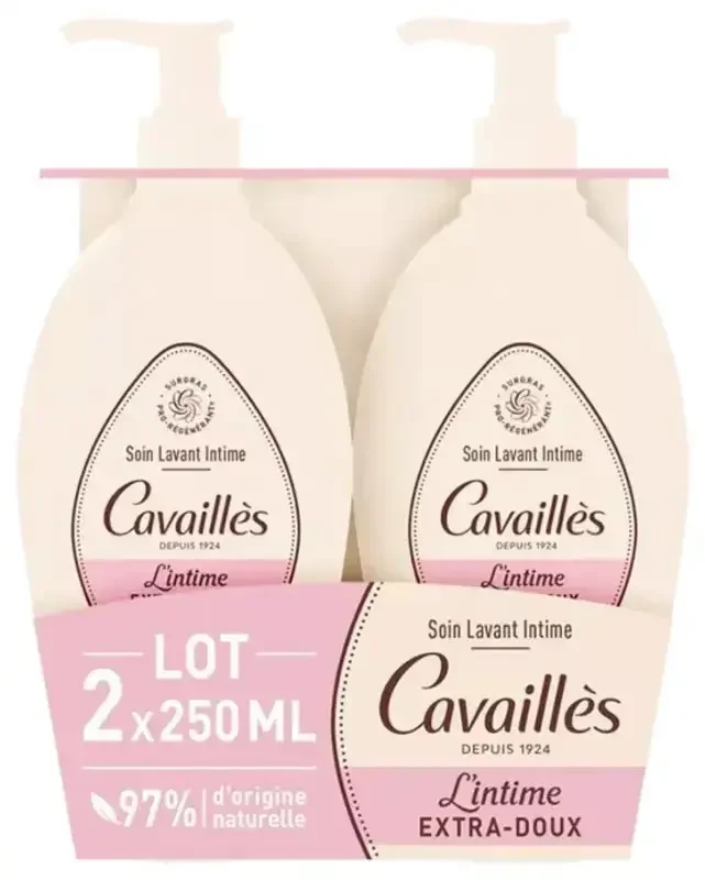 Cavaillès Soin Lavant Toilette Intime Extra-Doux 2 x 250 ml