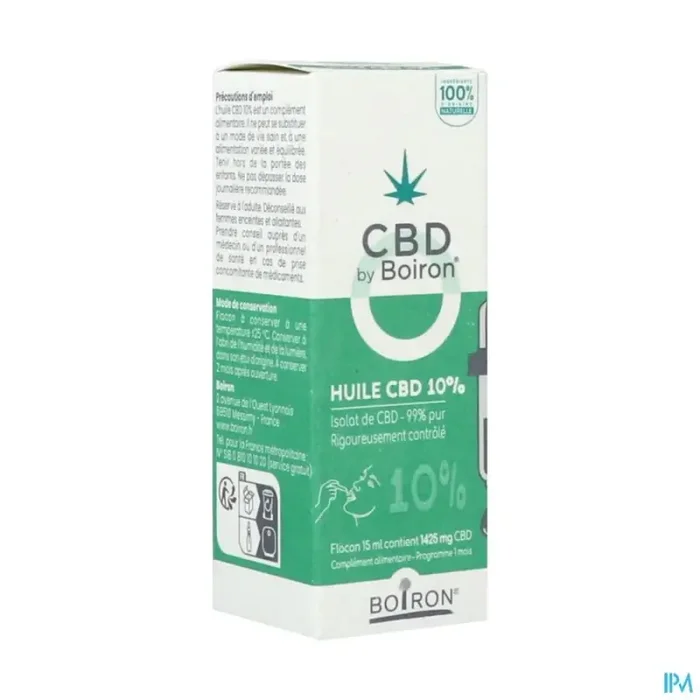 Cbd by boiron huile pure 10% 15ml