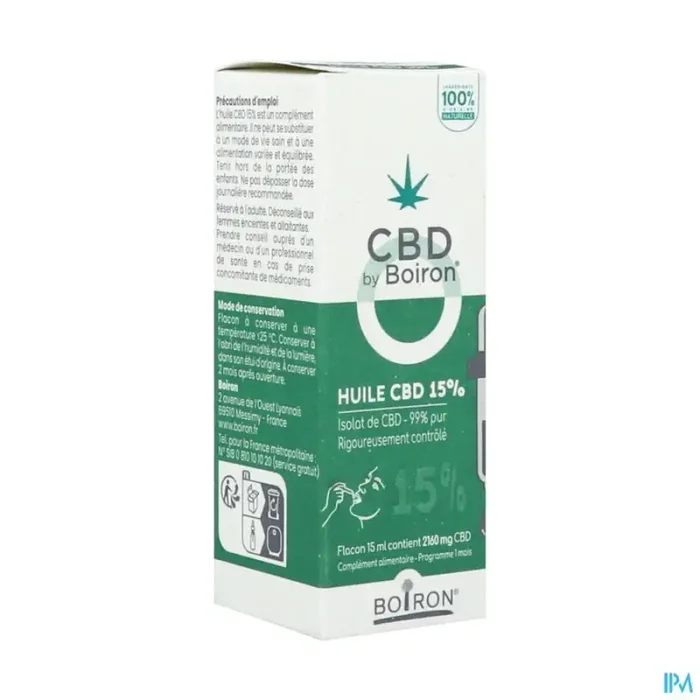 Cbd by boiron huile pure 15% 15ml