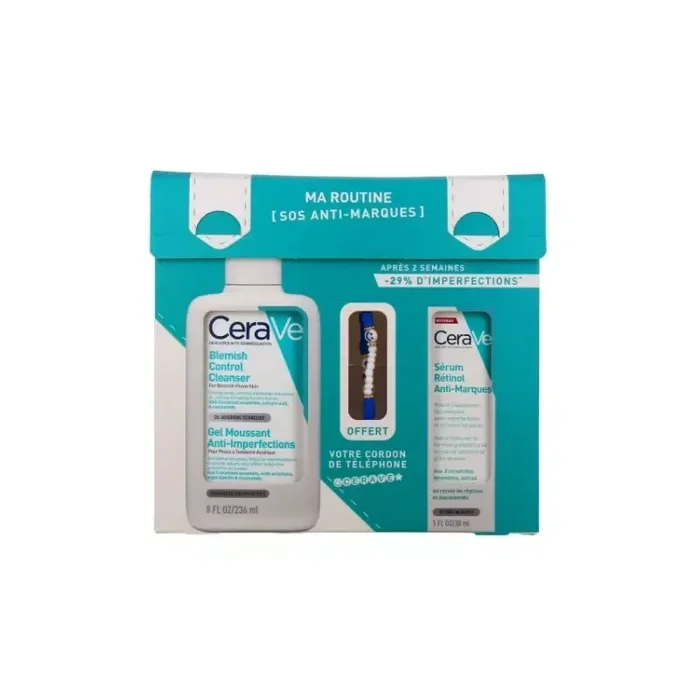Cerave routine anti-marque (gel moussant anti-imperf + serum retinol)